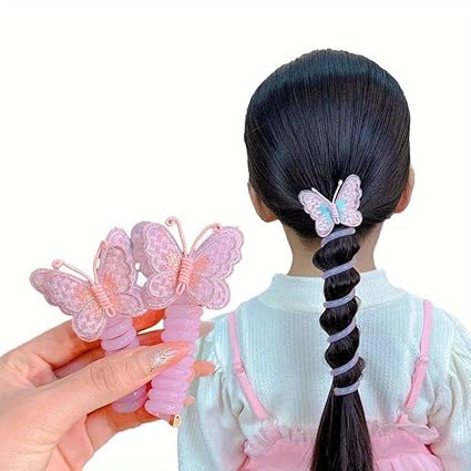 Curly Bands Ponytail Holder For Kids 🔥PACK OF 4🔥