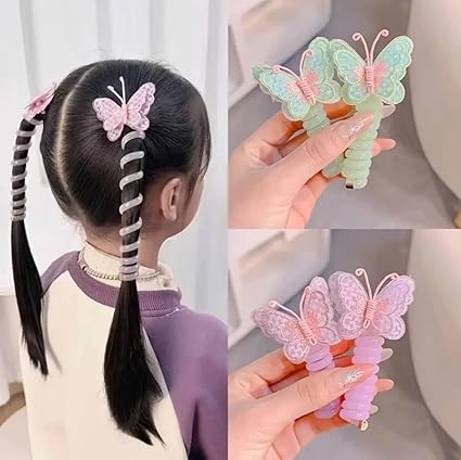 Curly Bands Ponytail Holder For Kids 🔥PACK OF 4🔥