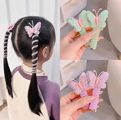 Curly Bands Ponytail Holder For Kids 🔥PACK OF 4🔥