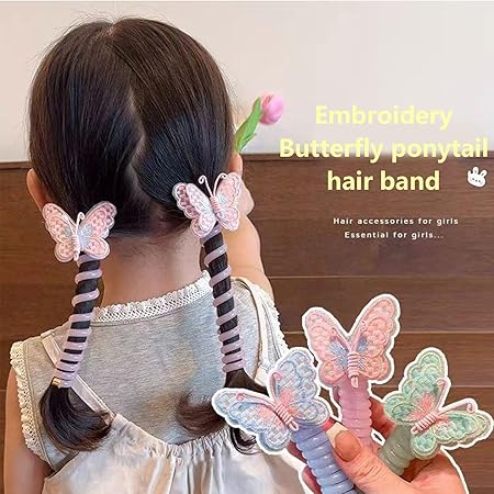 Curly Bands Ponytail Holder For Kids 🔥PACK OF 4🔥