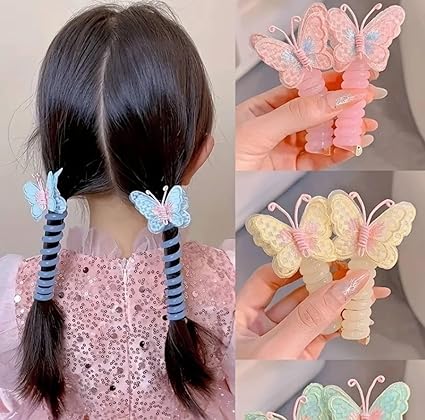 Curly Bands Ponytail Holder For Kids 🔥PACK OF 4🔥