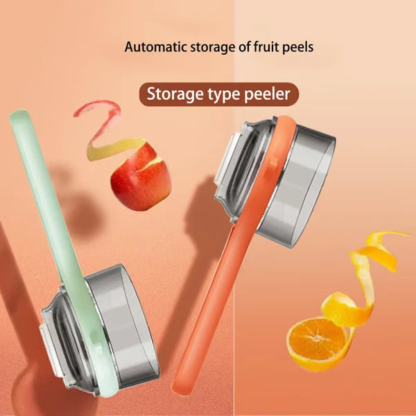 Double-Sided Stainless Steel Blade Peeler With Storage Box